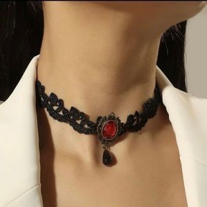 ✅ 5/$15 🆕 Rhinestone pendant Choker Gothic Light Necklace